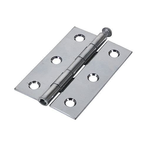 Timco Schuifdeurscharnier 75 x 50mm, Losse Pen, Gepolijst Chroom (2 stuks)