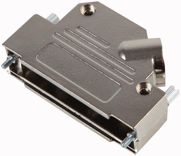 MH CONNECTORS D-sub Hood, Nickel, 45° Entry, 50 Way