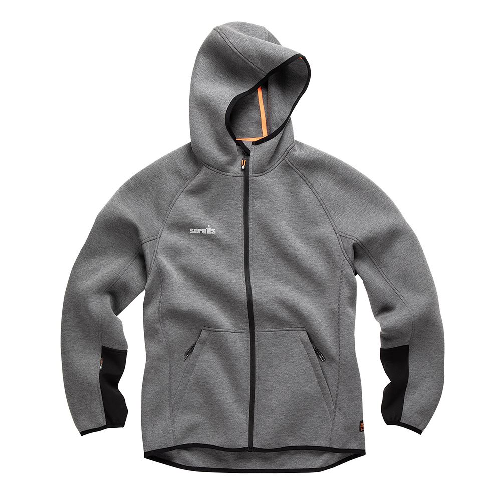 Scruffs Felpa con Cappuccio Air-Layer Professional, Grigio Antracite, XXL
