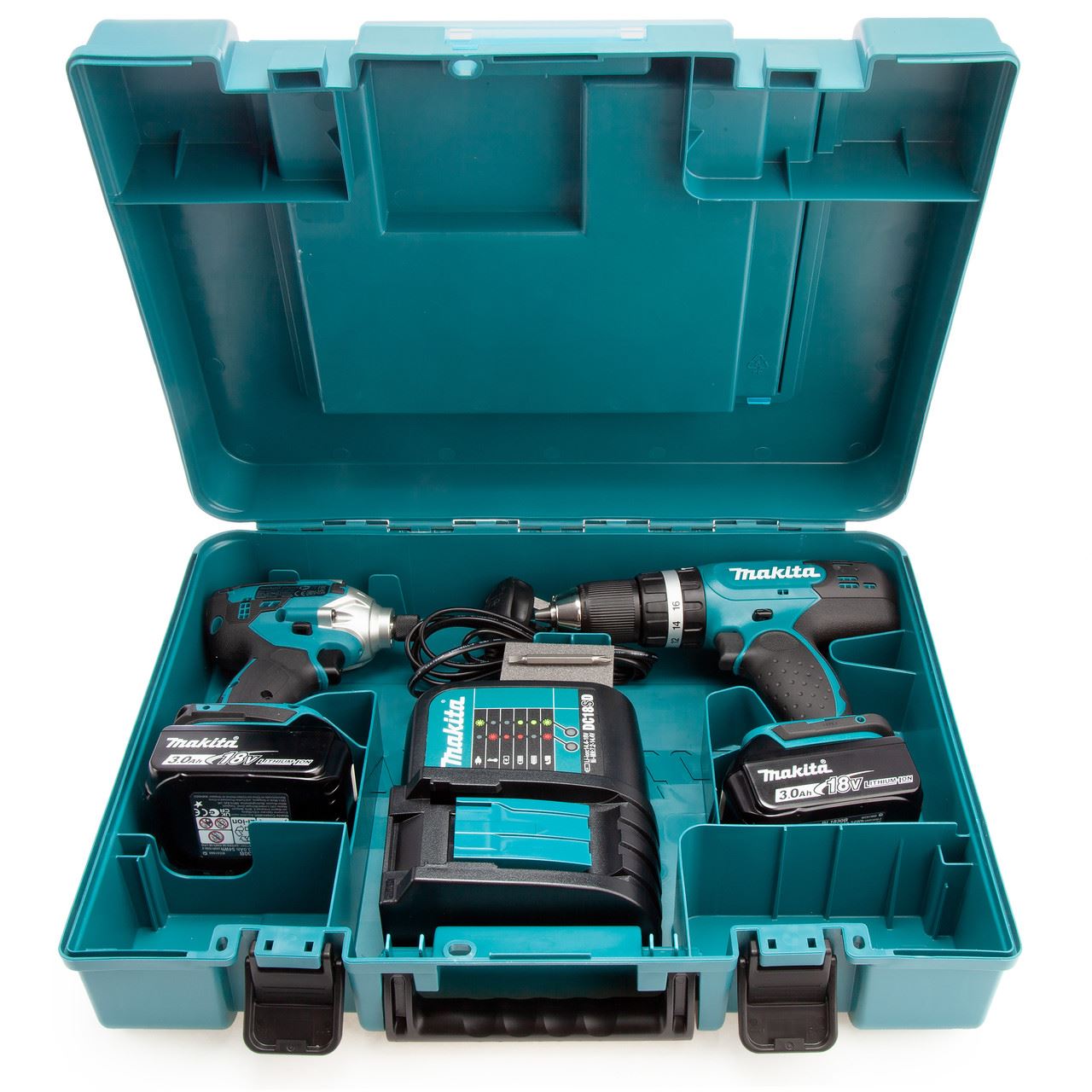 Makita DLX2336S 18V LXT 2-teiliges Kombi-Set (2x 3,0Ah Akkus)