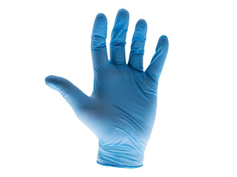 Scan Guanti Monouso in Nitrile Blu, Taglia L (Confezione da 100)