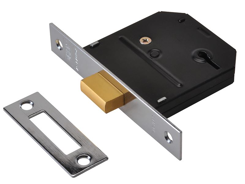 UNION ES-DL Essentials 3 Lever Mortice Deadlock, Chrome, 79mm