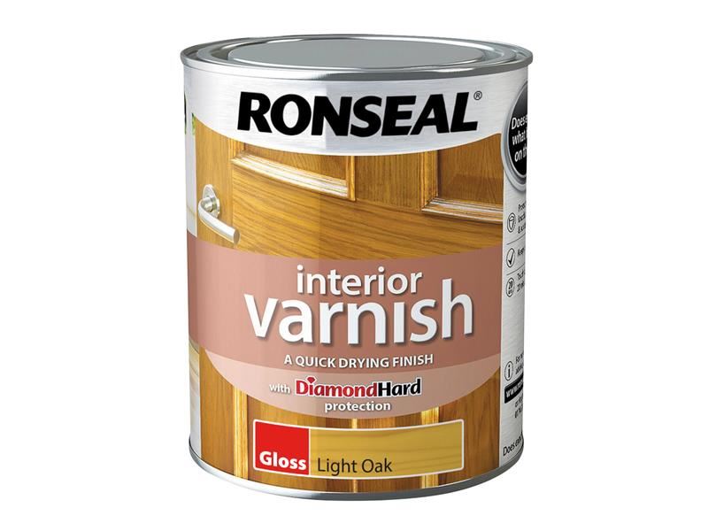 Ronseal Barniz Brillante de Secado Rápido Roble Claro - 750ml