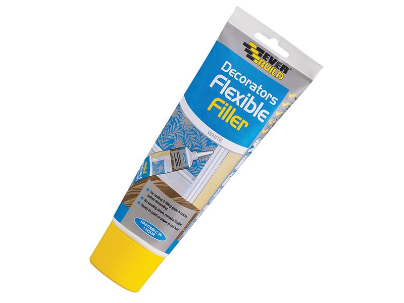 Everbuild Flexible Filler, Acrylic, White, 200ml Squeeze Tube