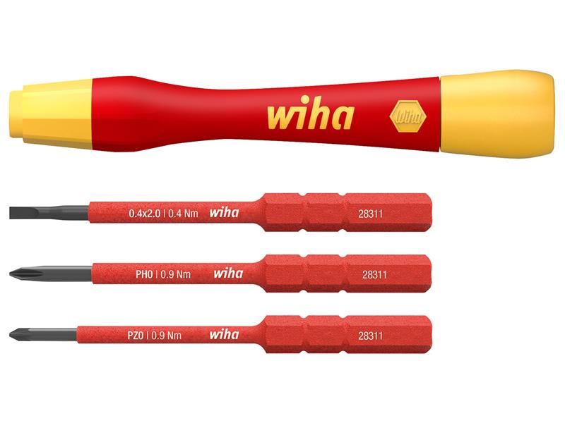 Wiha PicoFinish® slimVario® Electric Screwdriver Set, 4-Piece