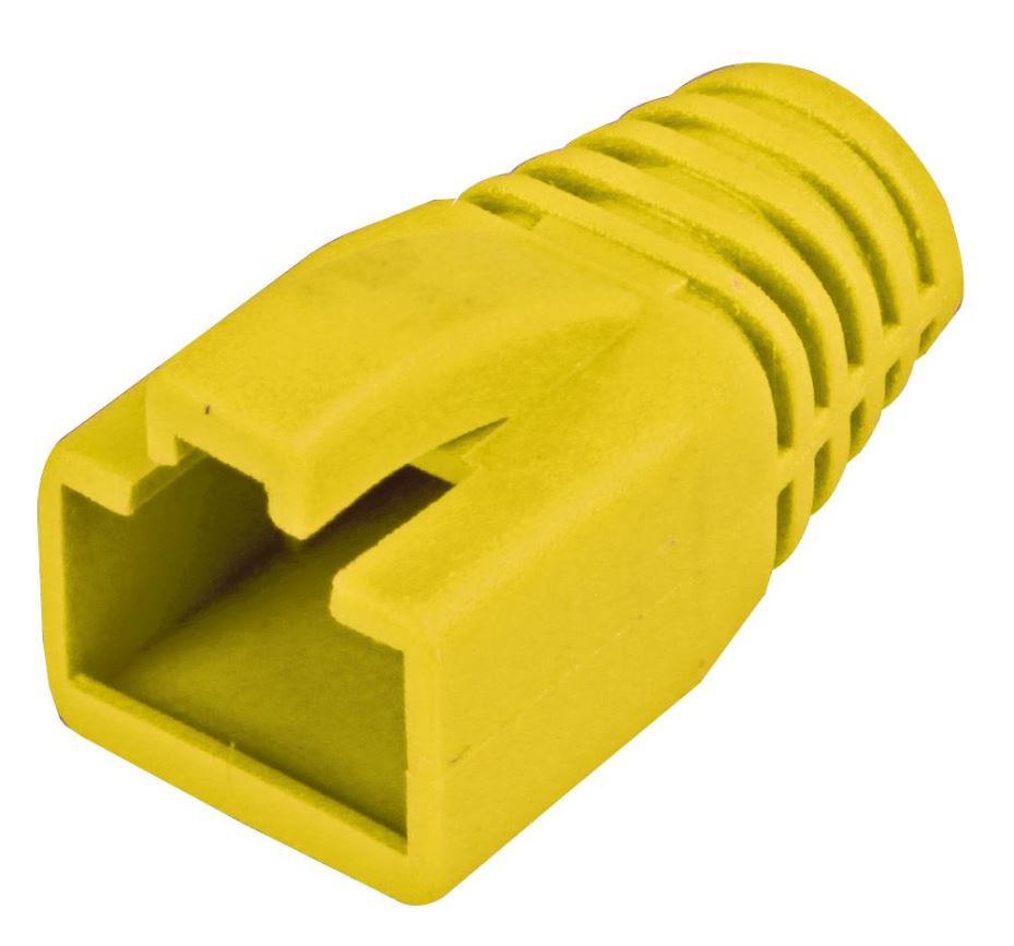 PRO SIGNAL RJ45 Παπούτσια Ανακούφισης Τάσης, Κίτρινα, Συσκευασία 5τεμ