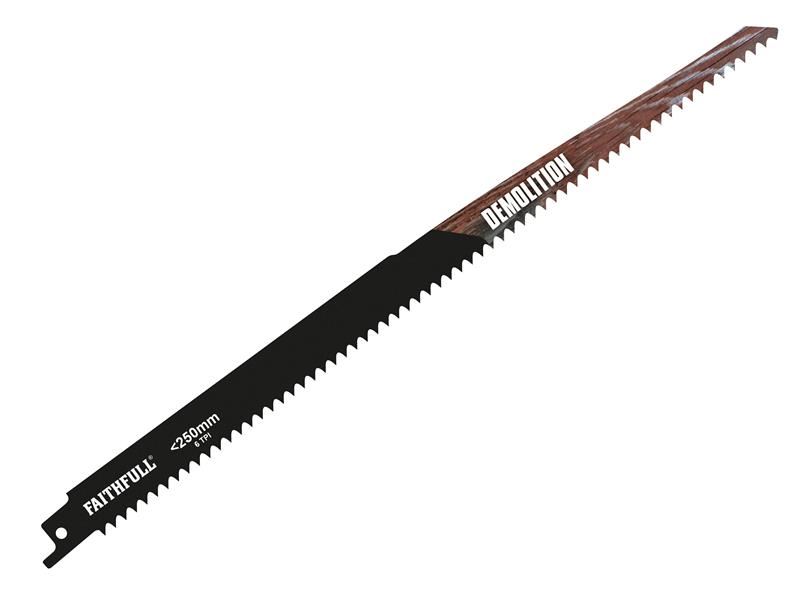 Faithfull S1411DF Bi-Metal Sabre Saw Blades (5-Pack) 300mm 6TPI
