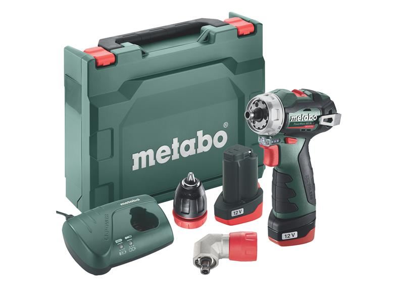 Metabo PowerMaxx BS BL Q Taladro/Atornillador 12V con 2 Baterías