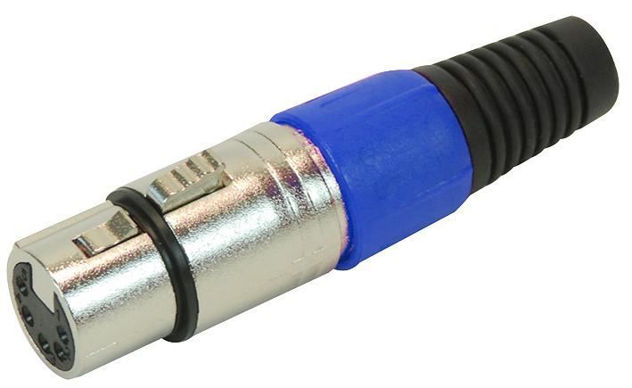PRO SIGNAL - 5-Polige XLR-Buchse mit blauer Zugentlastung