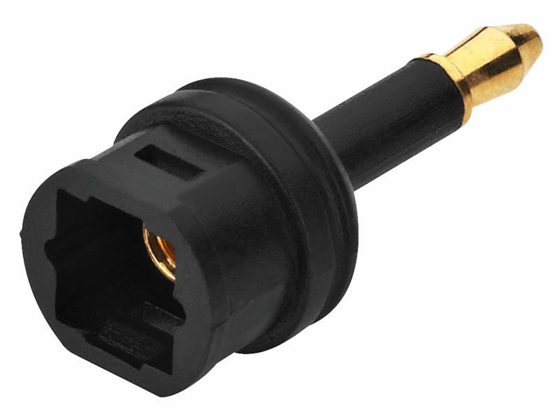 HiLo Conector TOSlink - 1x TOSlink Jack para 1x Plug Mini TOSlink 3.5mm