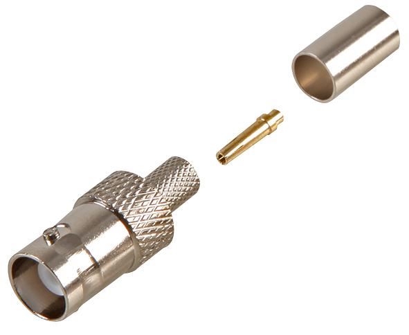 Pro Signal BNC Crimp Socket for RG59U Cable, 75 Ohm