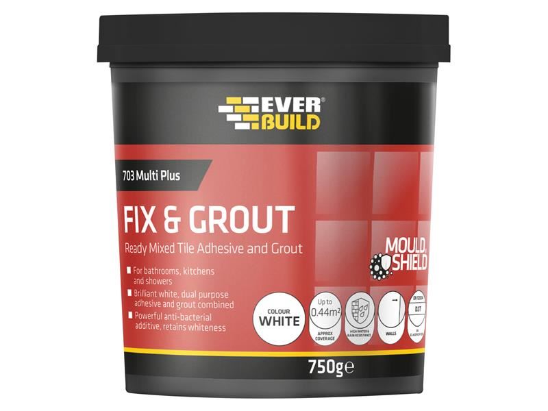 Everbuild Sika 703 Fix & Grout Tile Adhesive, 750g