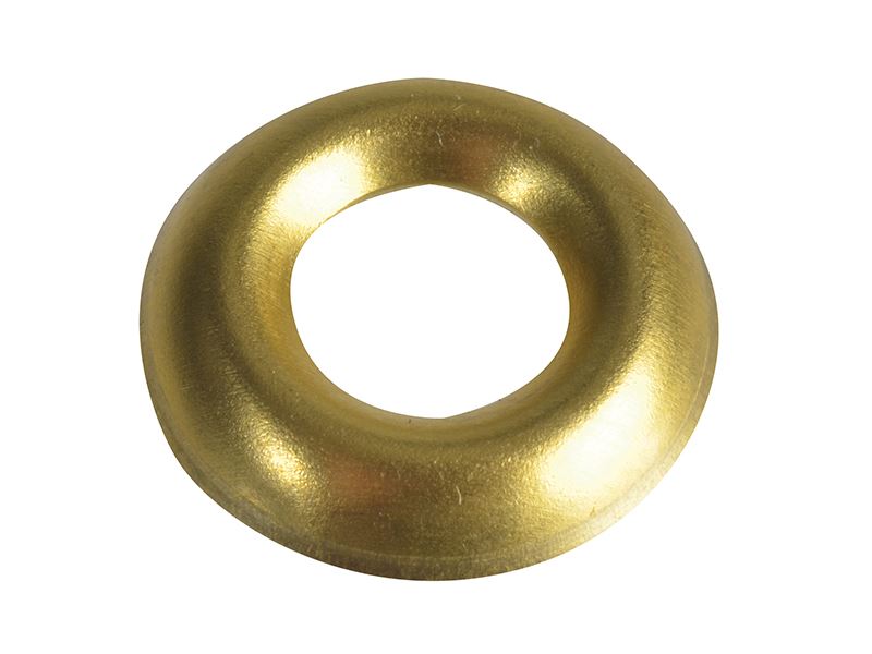 ForgeFix No.10 Screw Cup Washers, Brass, Pack of 20