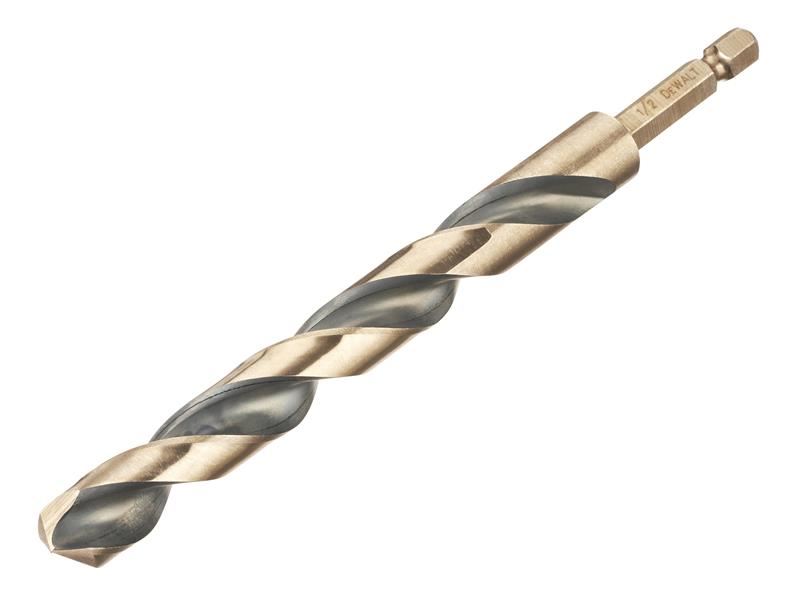 DEWALT Punta da Trapano HSS-G Esagonale Nera e Oro, 12mm
