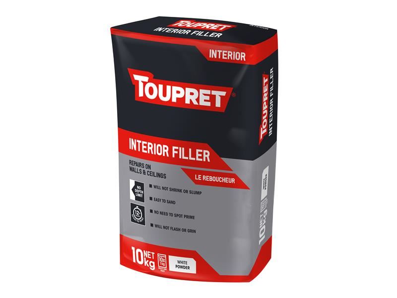 Toupret Interior Filler 10kg One-Coat Formula