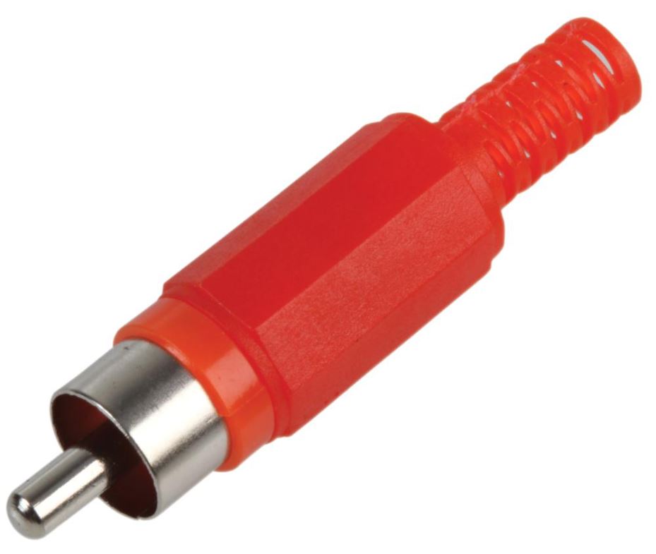 PRO SIGNAL RCA Phono Plug, Red, Nickel Plated