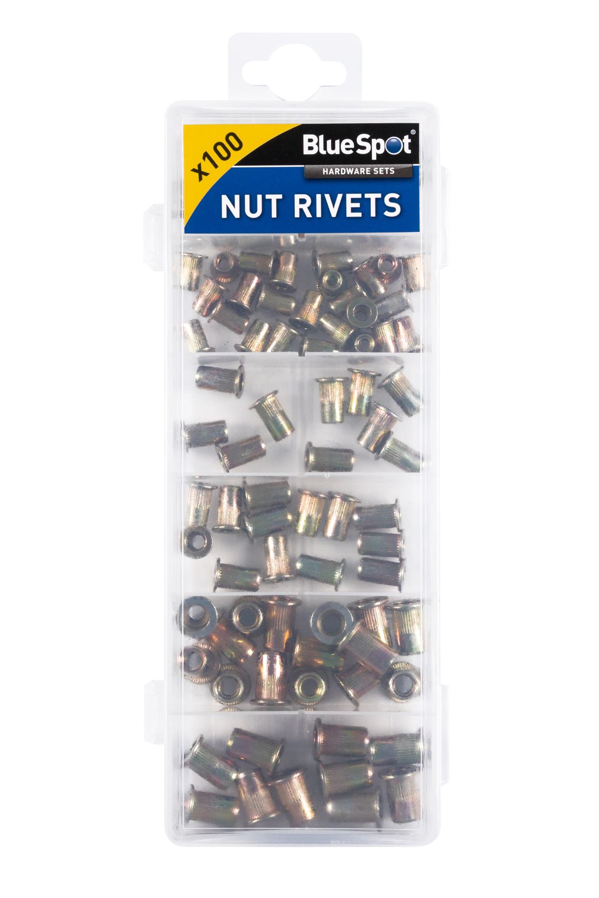 Blue Spot 100-Piece Nut Rivets Set (M3-M6)
