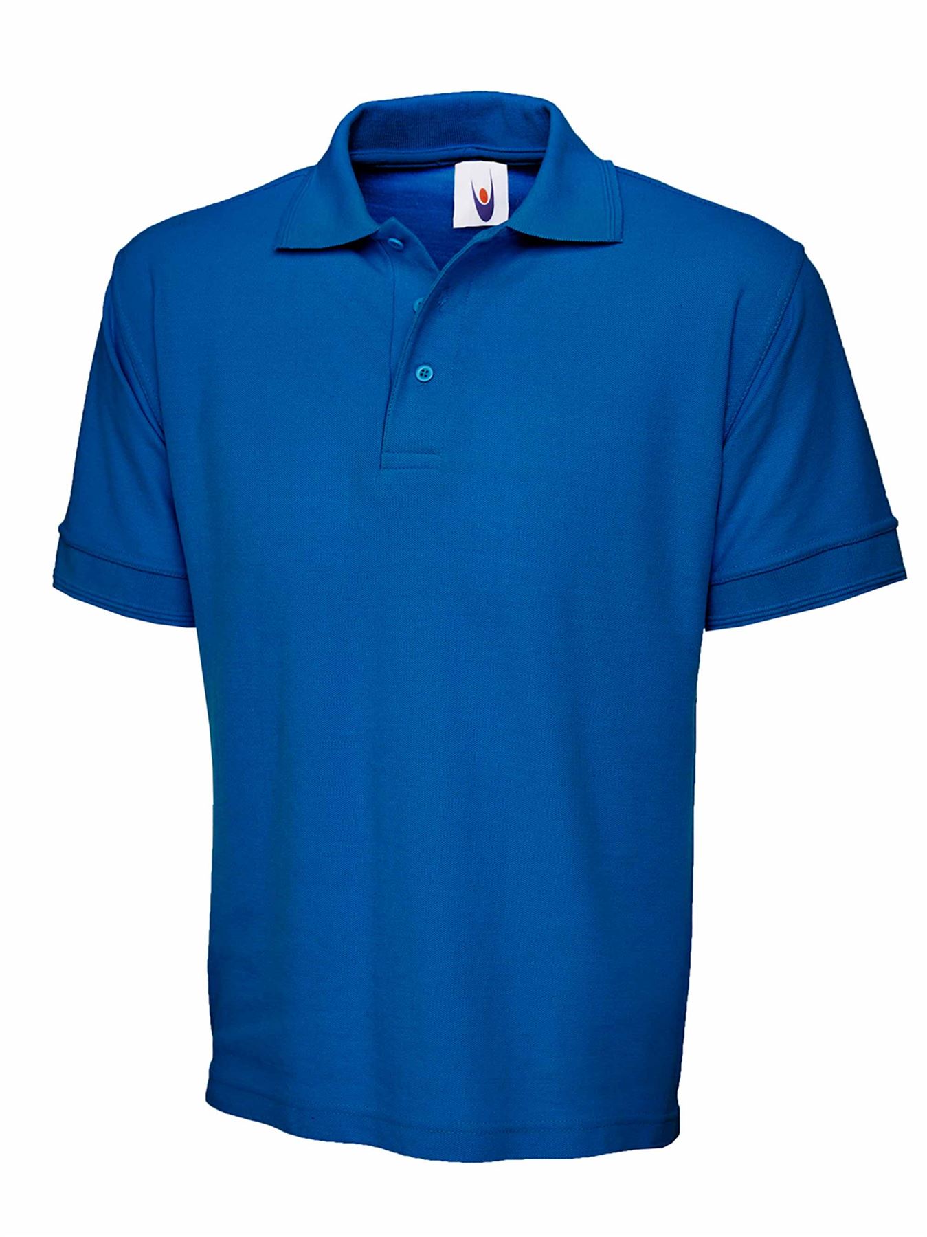 Uneek Unisex Reactive Dyed Polo Shirt - Royal, 2XL