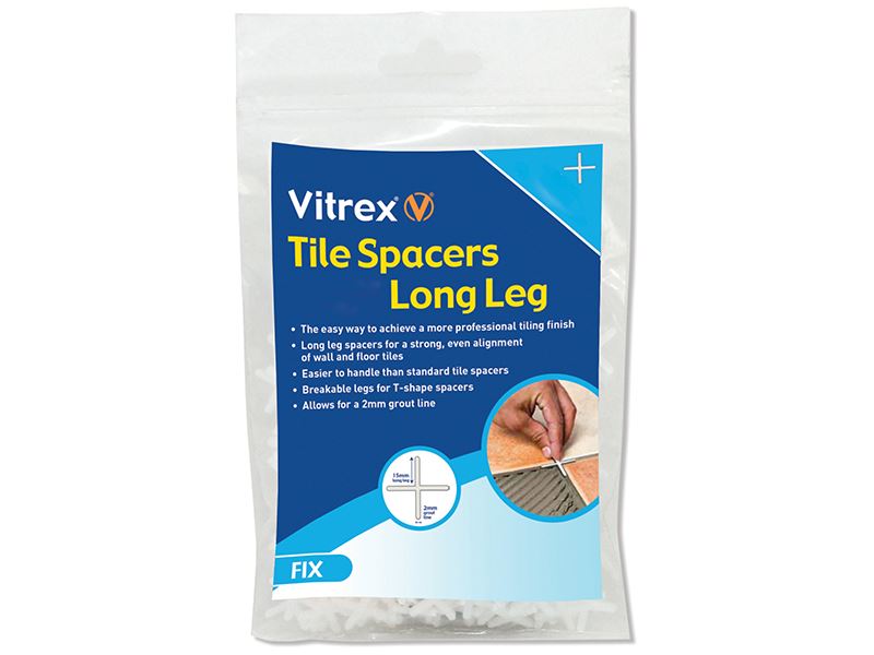 Vitrex Long Leg Spacer 2mm (Pack of 2000)