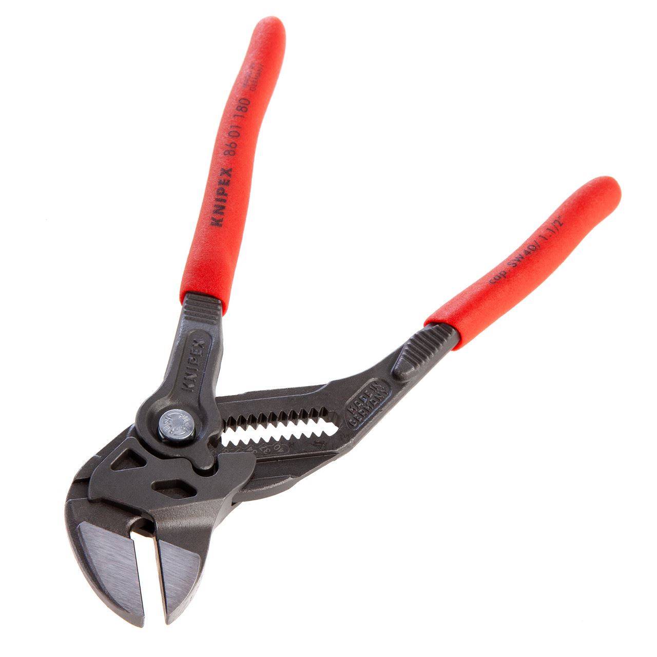 Knipex 8601180SB Pliers & Wrench 2-in-1 Tool, Grey, 180mm