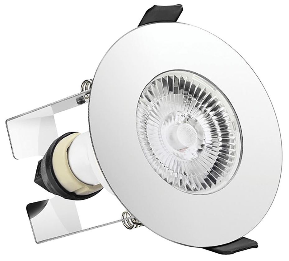 Integral LED Evofire Fire Rated Downlight with Insulation Guard, IP65, Chrome
