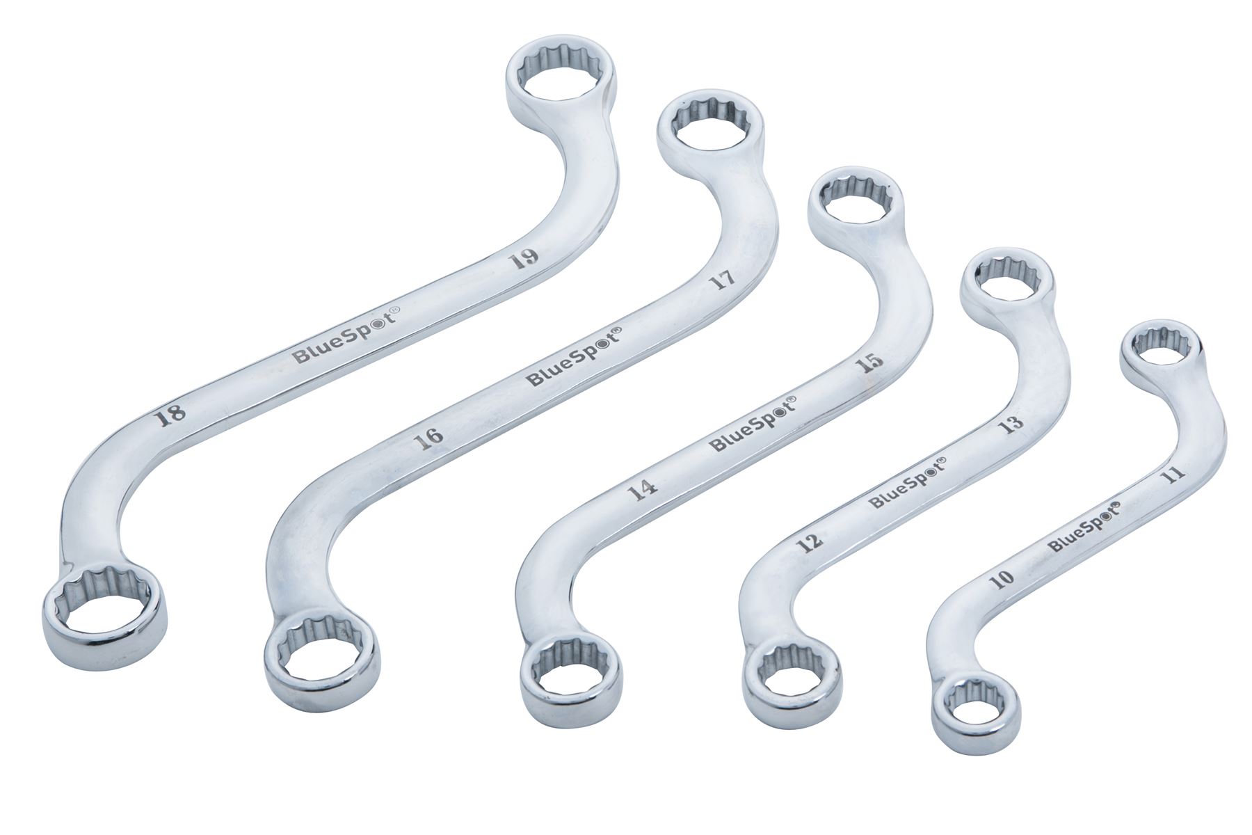 Blue Spot Tools - Σετ Κλειδιών S-Type 5 Τεμαχίων Χρωμιοβαναδίου (10-19mm)