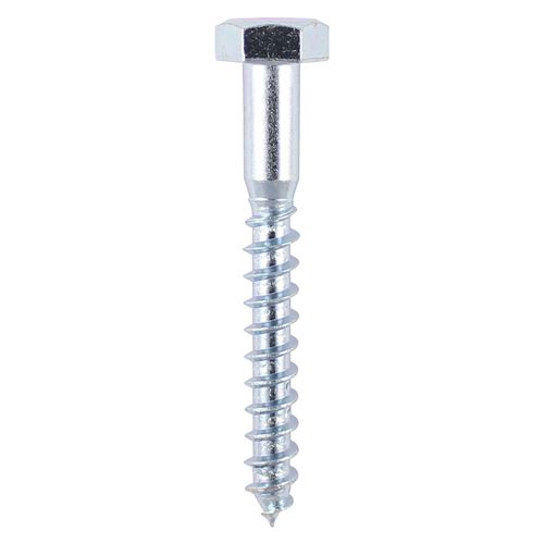 Timco Hex Coach Screws, Zinc, 6.0x50mm (Pack of 10)