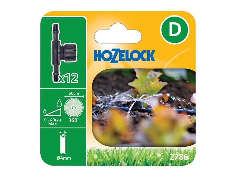 Hozelock - 2786 微調型內置式迷你灑水器 4毫米 (12件裝)