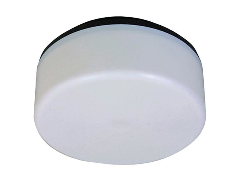 Meridian Circular Drum Bulkhead Light, Black, IP44, 100W