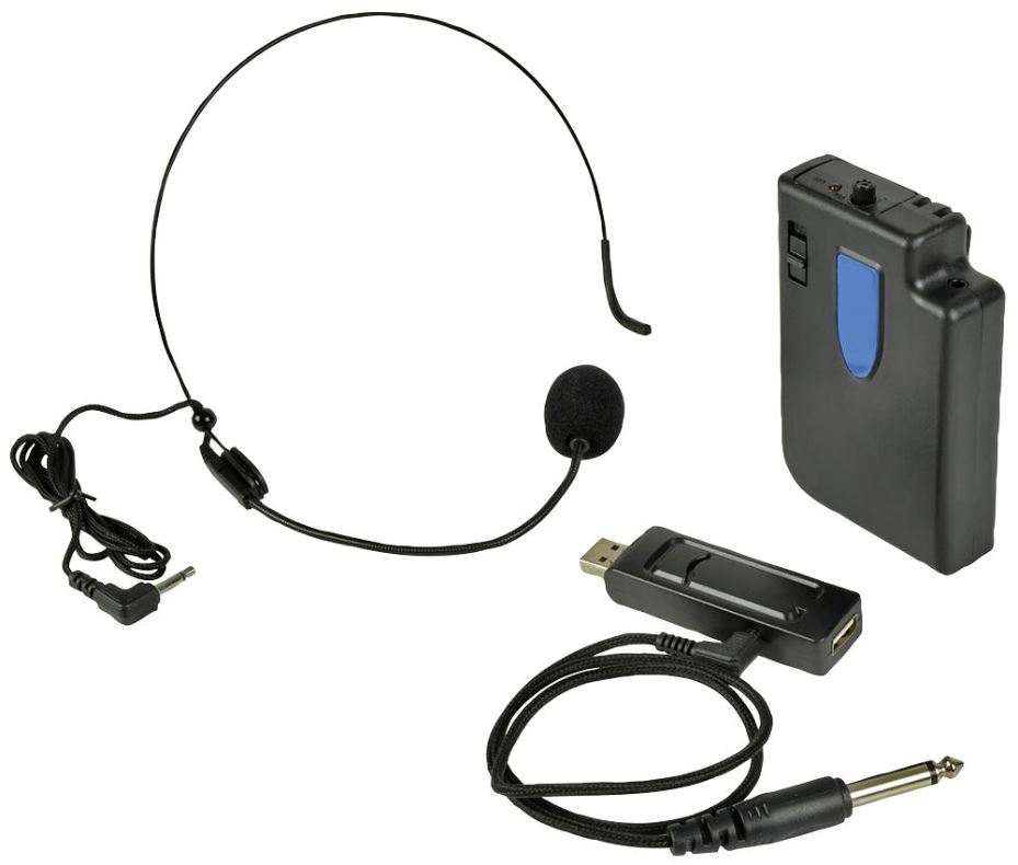 QTX מערכת מיקרופון צווארון אלחוטית UHF