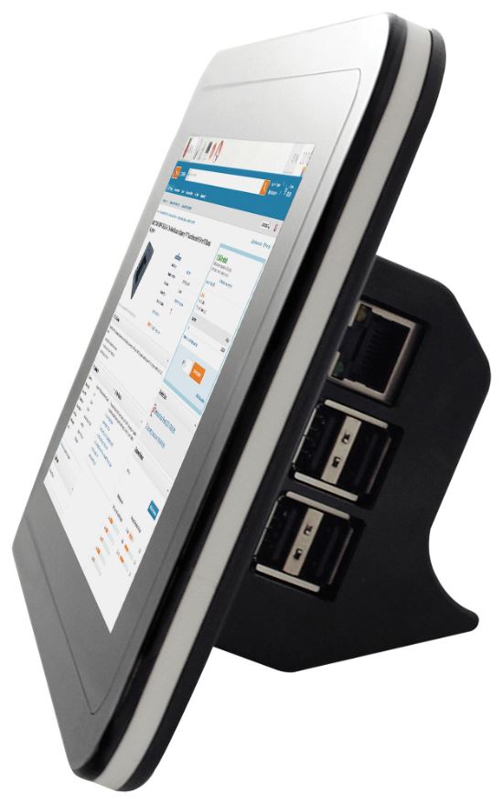 MULTICOMP PRO 라즈베리 파이 7인치 터치 스크린 케이스 - 블랙/화이트