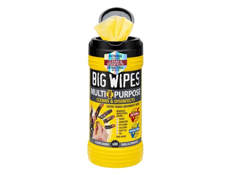 Big Wipes Pro+ Antiviral Cleaning Wipes, Tub of 80