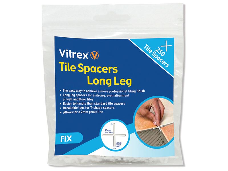 Vitrex Long Leg Tile Spacers 3mm (Pack of 250)