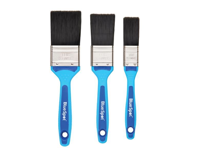 BlueSpot Soft Grip Synthetic Paint Brush Set, 3-Piece