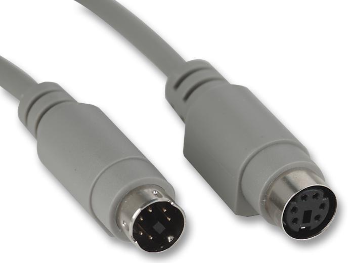 PRO SIGNAL Cavo di Estensione PS/2 a 6 Pin, Femmina a Maschio, 3m Grigio