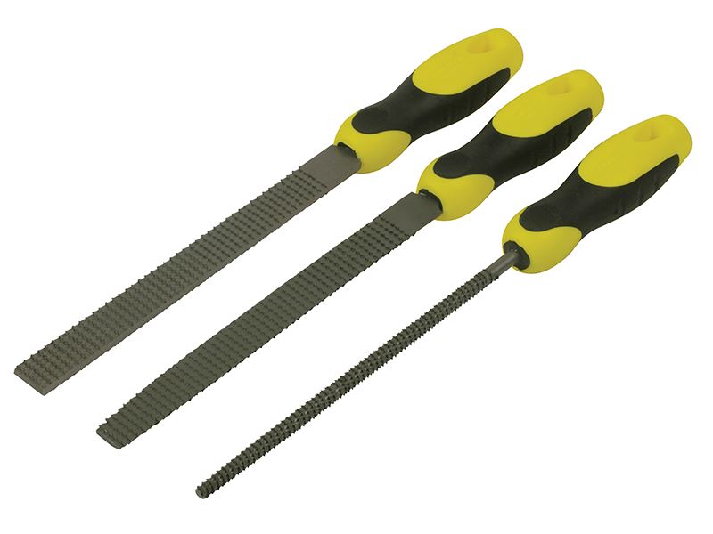 STANLEY Jogo de 3 Limas com Cabo, Aço Carbono Alto, 200mm