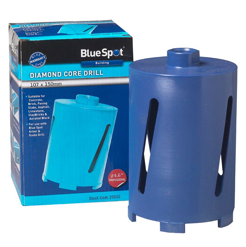 Blue Spot Trapano a Corona Diamantato 107 x 150mm per Muratura