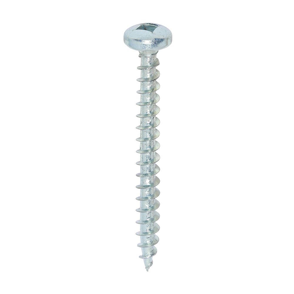 Timco - Vis à panneaux et bois tête plate SQ, Zinc, 4.0 x 40mm, 200 pièces