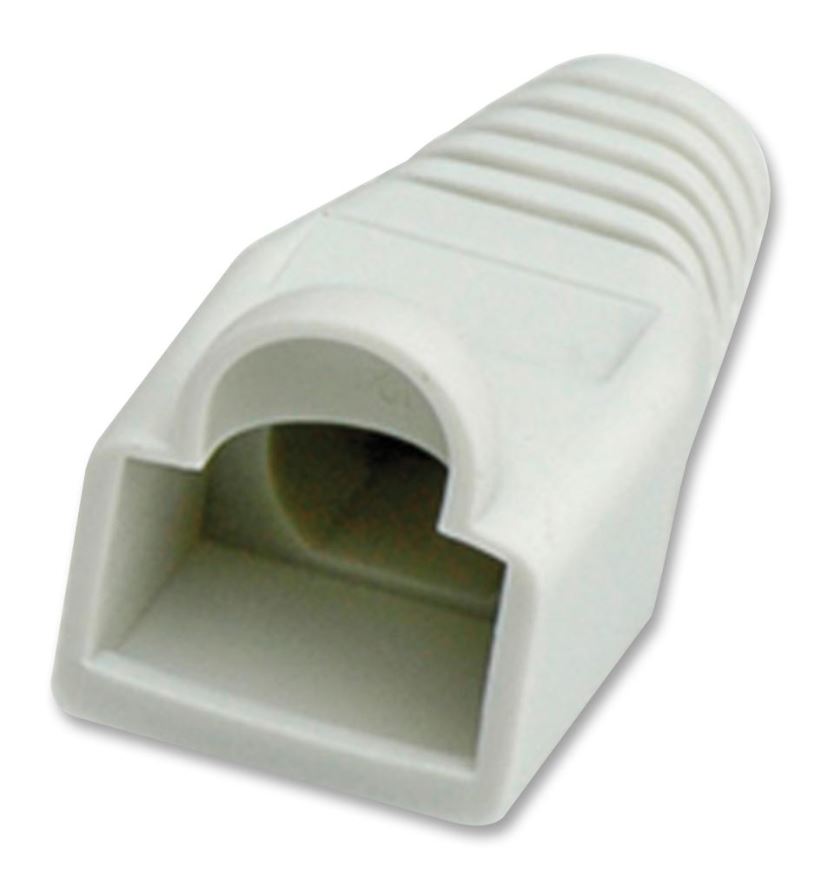 ROLINE RJ45 Strain Relief Hood, Grey PVC, 10 Pack
