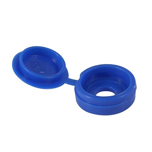 Timco Hinged Screw Caps, Small, Blue, 100-Pack