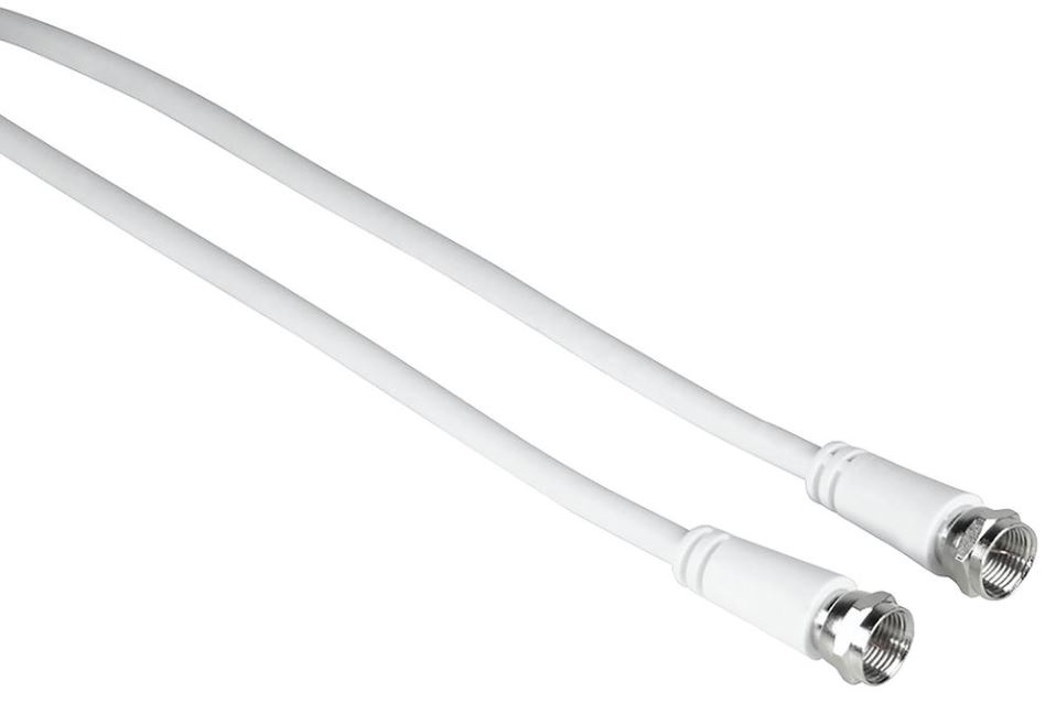 HAMA Satelliten-Anschlusskabel, 1,5m, weiß
