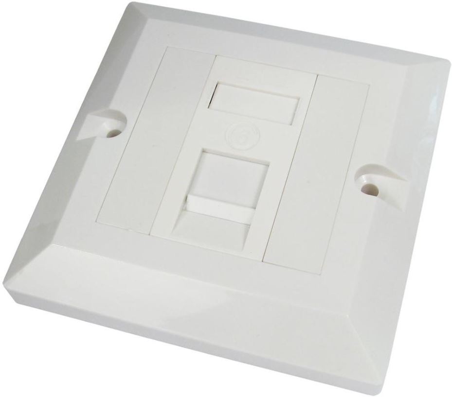 NEWLINK 英式單位RJ45 Cat6網絡面板 白色