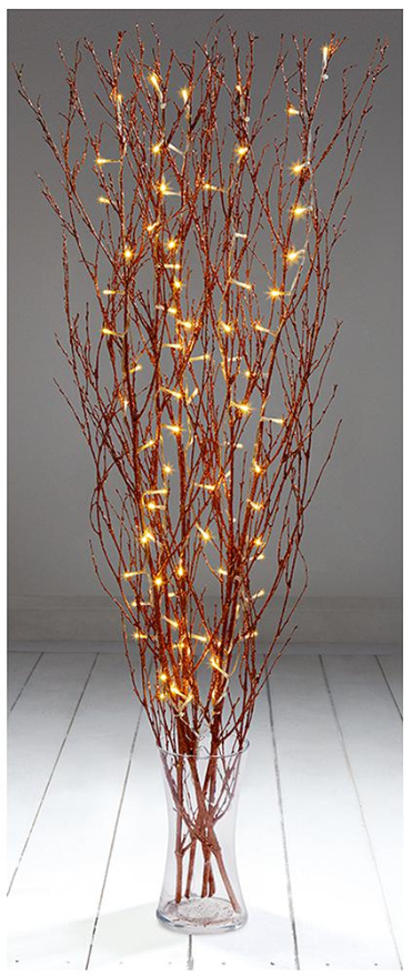 Raraion 1.2m Rose Gold LED Twig with 80 Warm White Lights