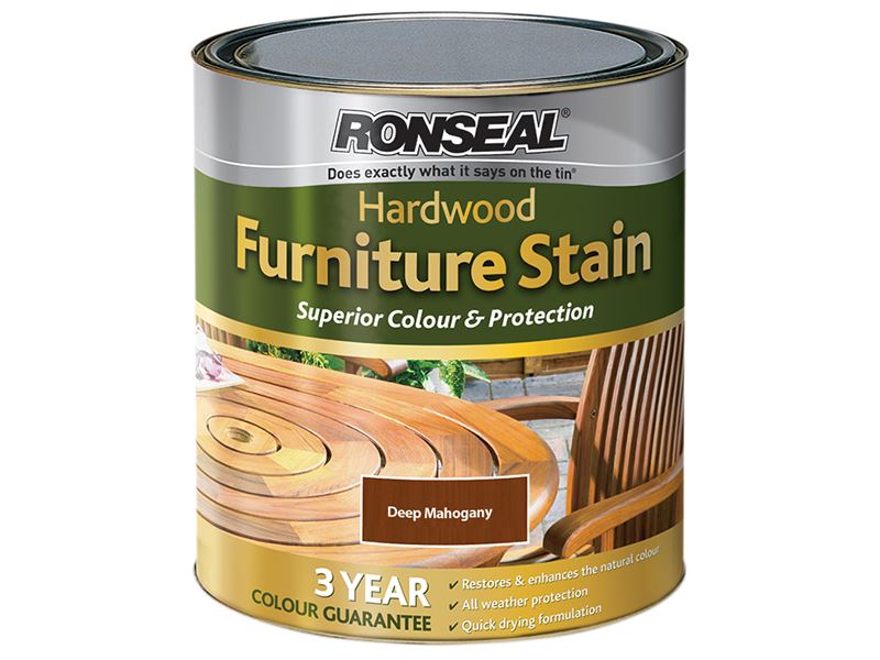 Ronseal - Ultimativer Schutz Holzfarbstoff für Gartenmöbel Deep Mahogany 750ml