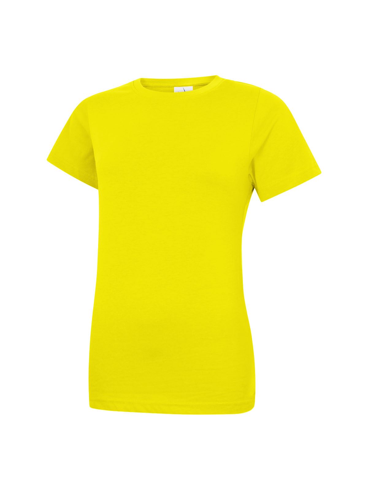 Uneek - Unisex Klassisches Rundhals T-Shirt - Reaktiv gefärbt - Gelb - Größe S