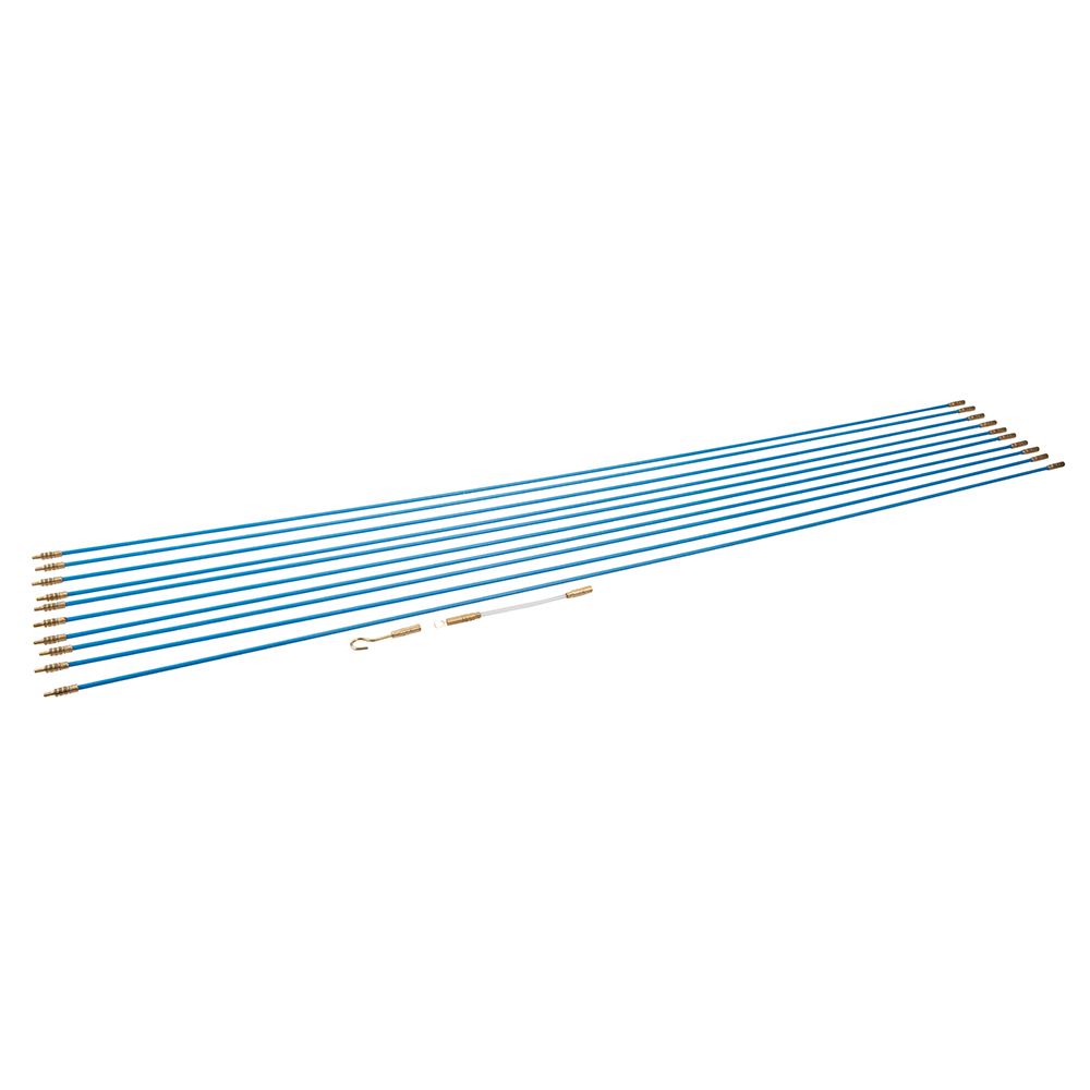 Silverline 13-delige Kabeltoegangsset, 10 x 1m staven