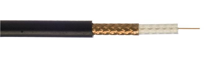 WEBRO RG59 Coaxial Cable, 75 Ohm, PVC Black, 100m Reel
