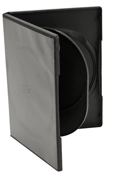 HiLo 4枚用DVDケース ブラック プラスチック製