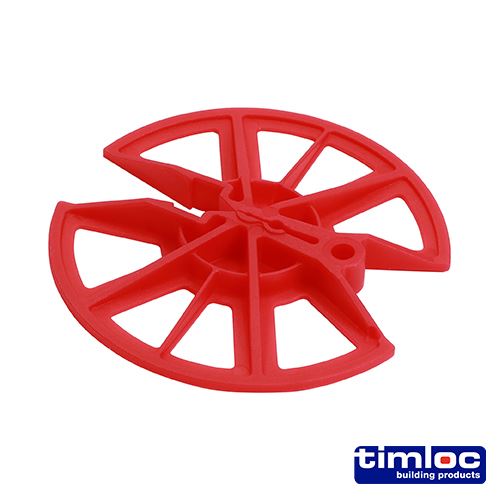 Timco Insulation Retaining Discs, Red, 80mm, 250-Pack