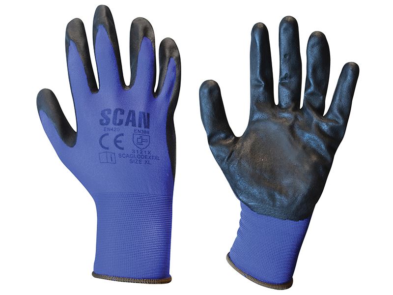 Scan Max Dexterity Νιτριλικού Γαντιού - XL (Μέγεθος 10)